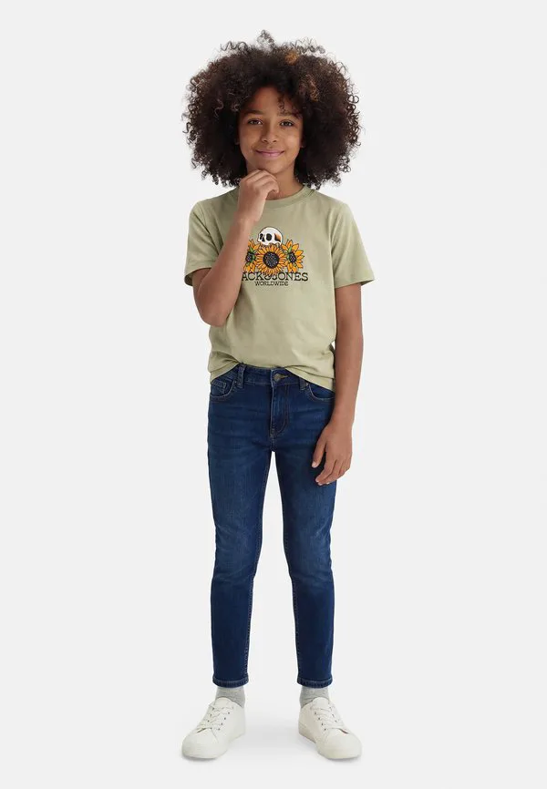 Футболка с принтом черепа jorcatskills ss cn sn jnr Jack & Jones Junior, Seagrass