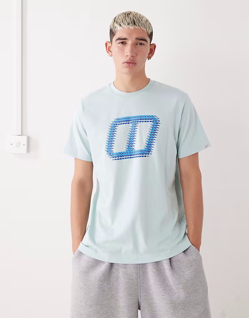 

Футболка Glitched Block Tee светло-зелёного цвета Berghaus, Зеленый, Футболка Glitched Block Tee светло-зелёного цвета Berghaus