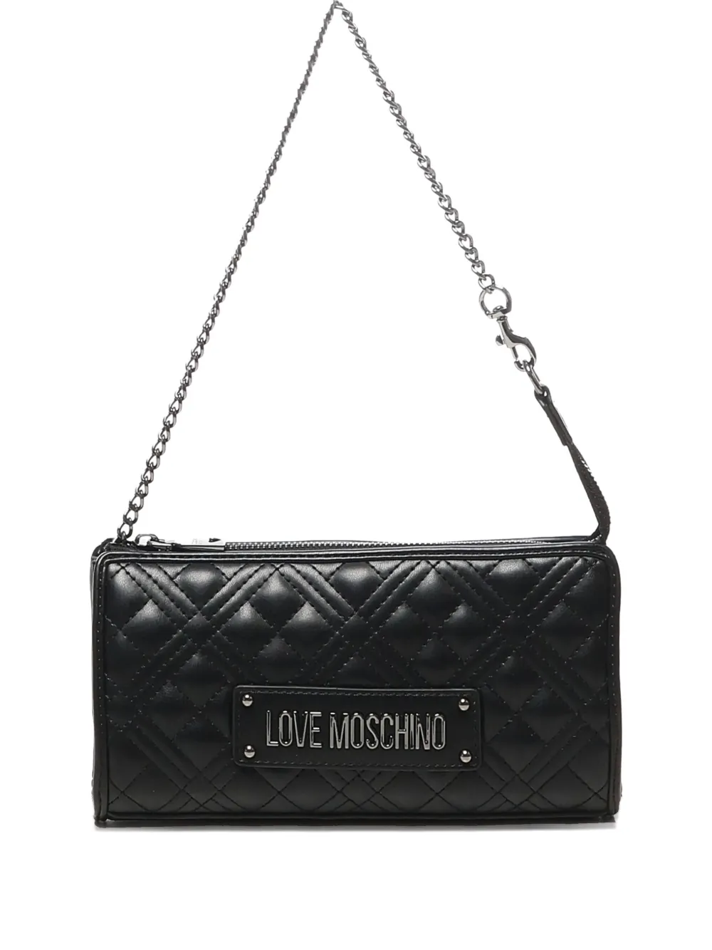 

Стеганая сумка на плечо с цепочкой Love Moschino, черный