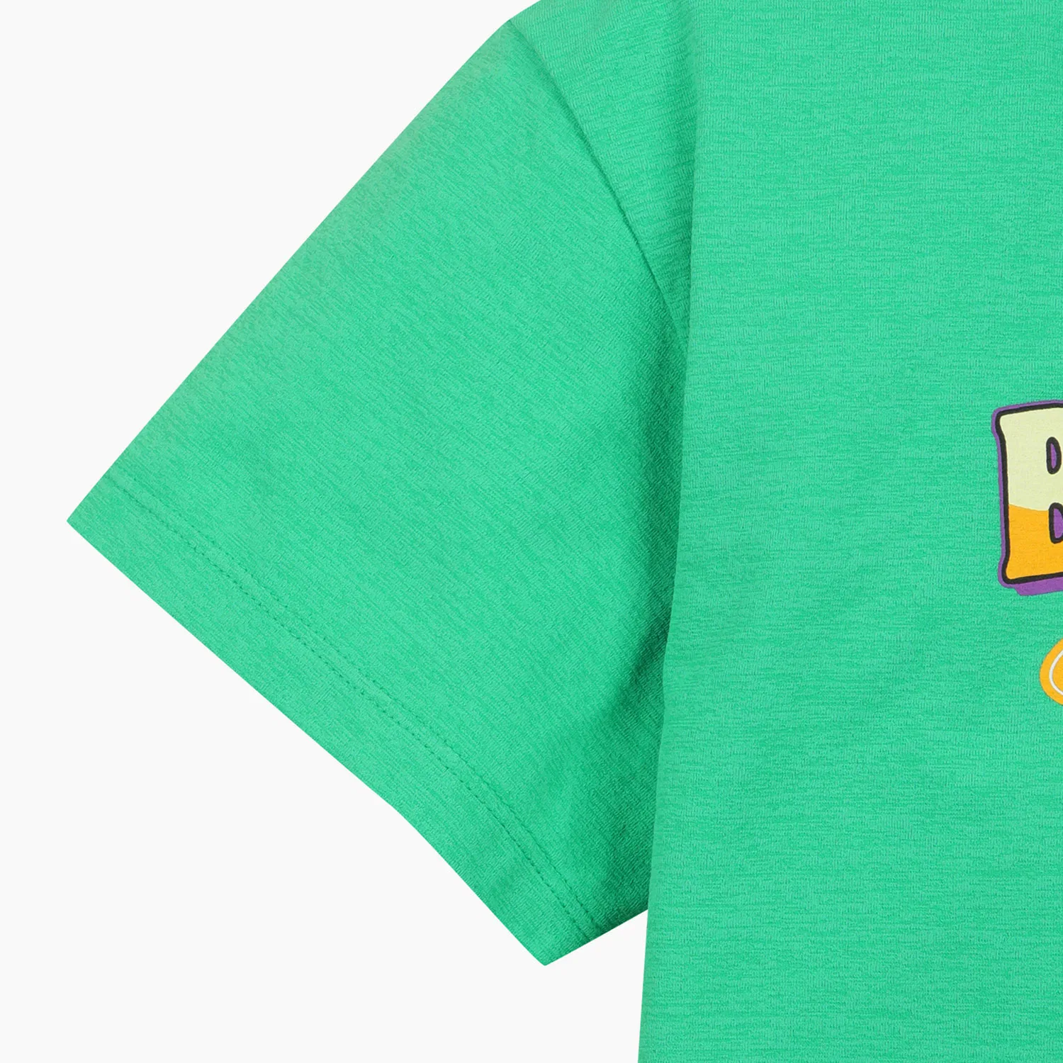 Детская функциональная футболка с графическим принтом зелёная от Benetton Kids — фото 4