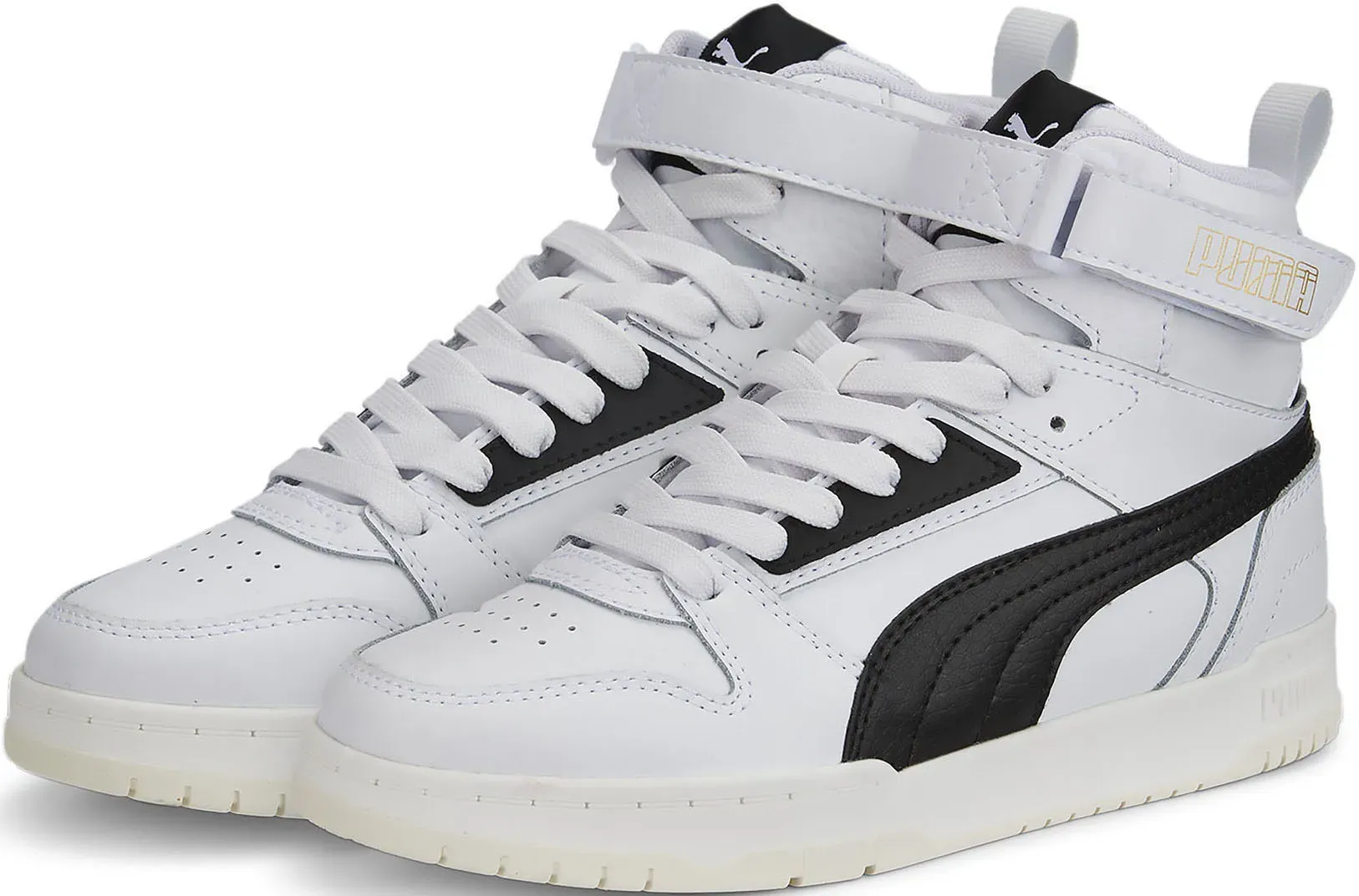 

Кроссовки PUMA "RBD GAME JR", цвет Puma White- Puma Black- Puma Team Gold