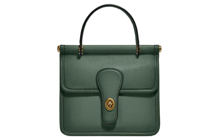 

Кошелек Willis из телячьей кожи через плечо маленький размер женский зеленый COACH