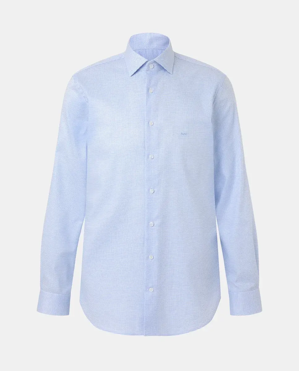 

Мужская рубашка классического кроя modern fit с текстурой Michael Kors, светло-голубой