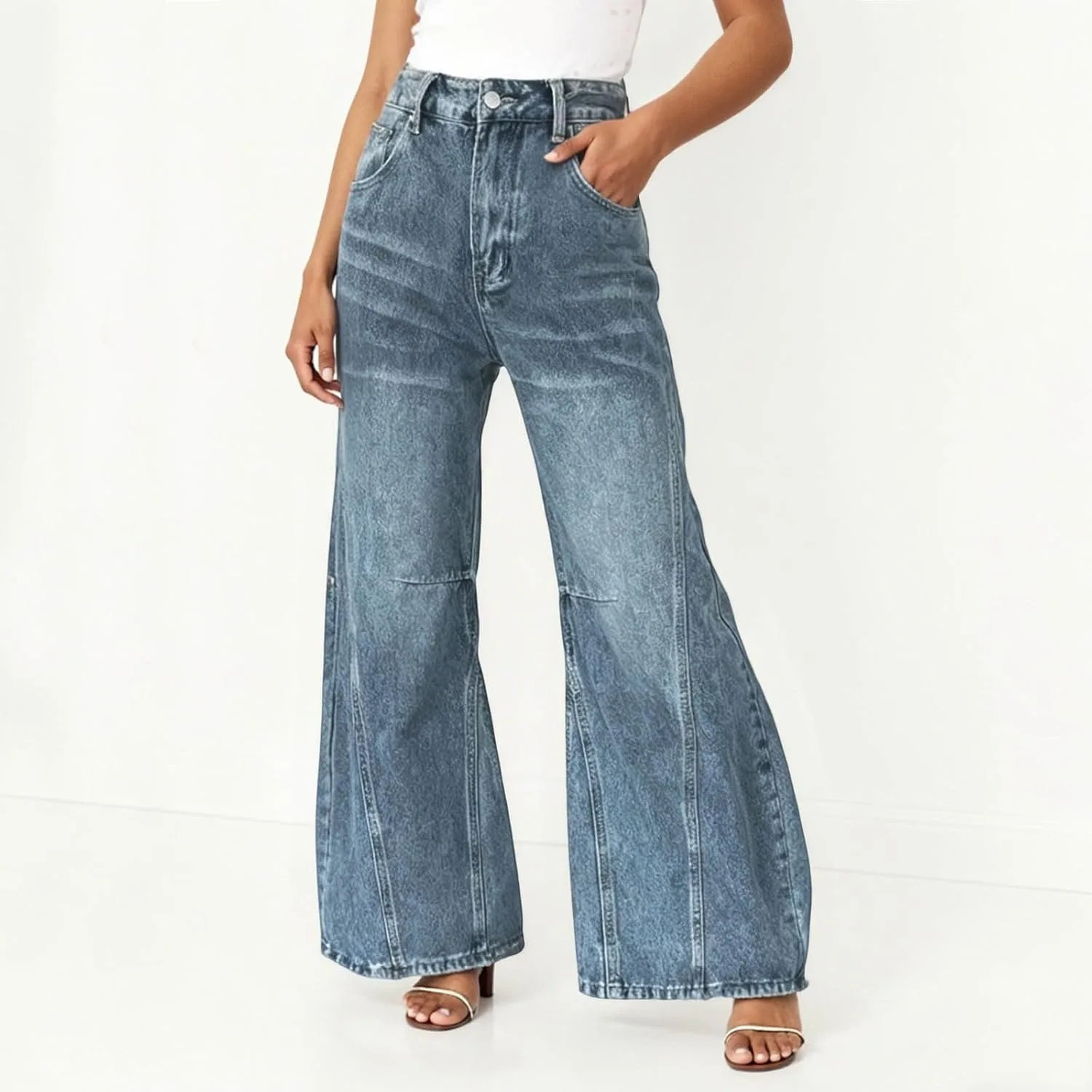 Джинсы Barrel Women High Waisted Wide Leg — фото 2