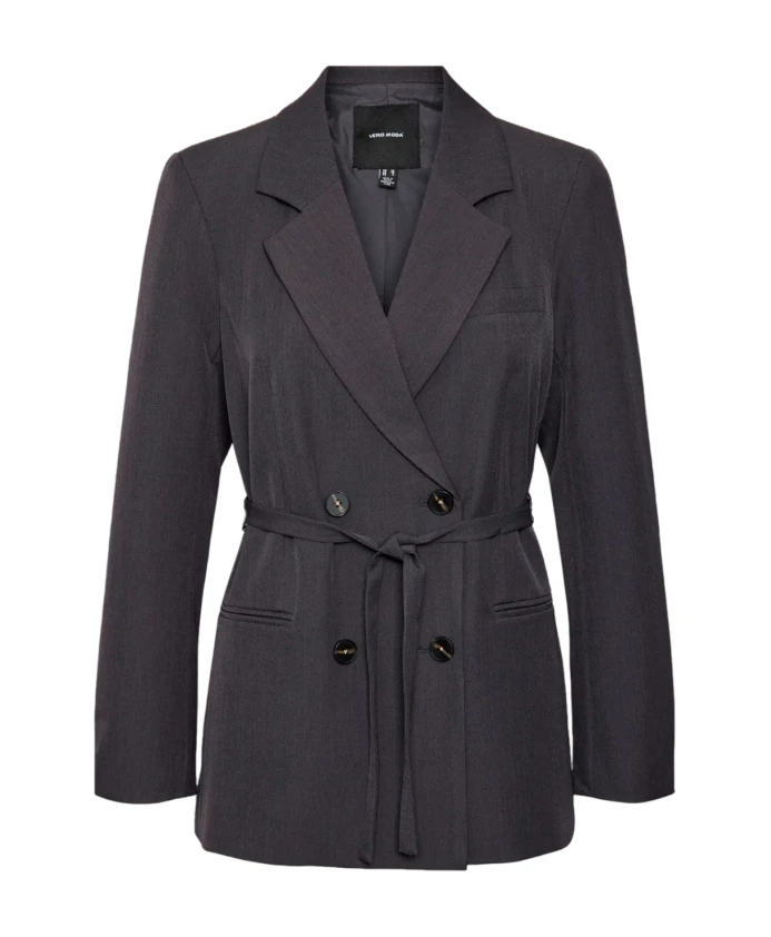 

Блейзер с французским воротником и поясом Vero Moda, серый