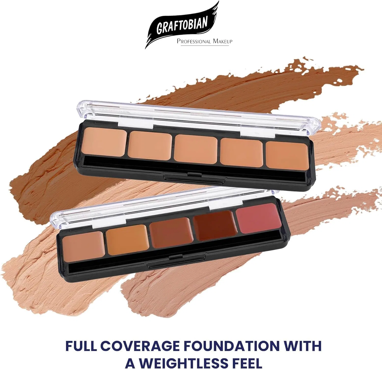 Крем для лица Graftobian — Основа HD Glamour Palette Cool # , 5 цветов, мультиколор, 0.04 г — фото 4