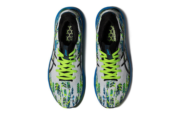 Кроссовки гель нимбус 24 Asics, белый/синий — фото 3