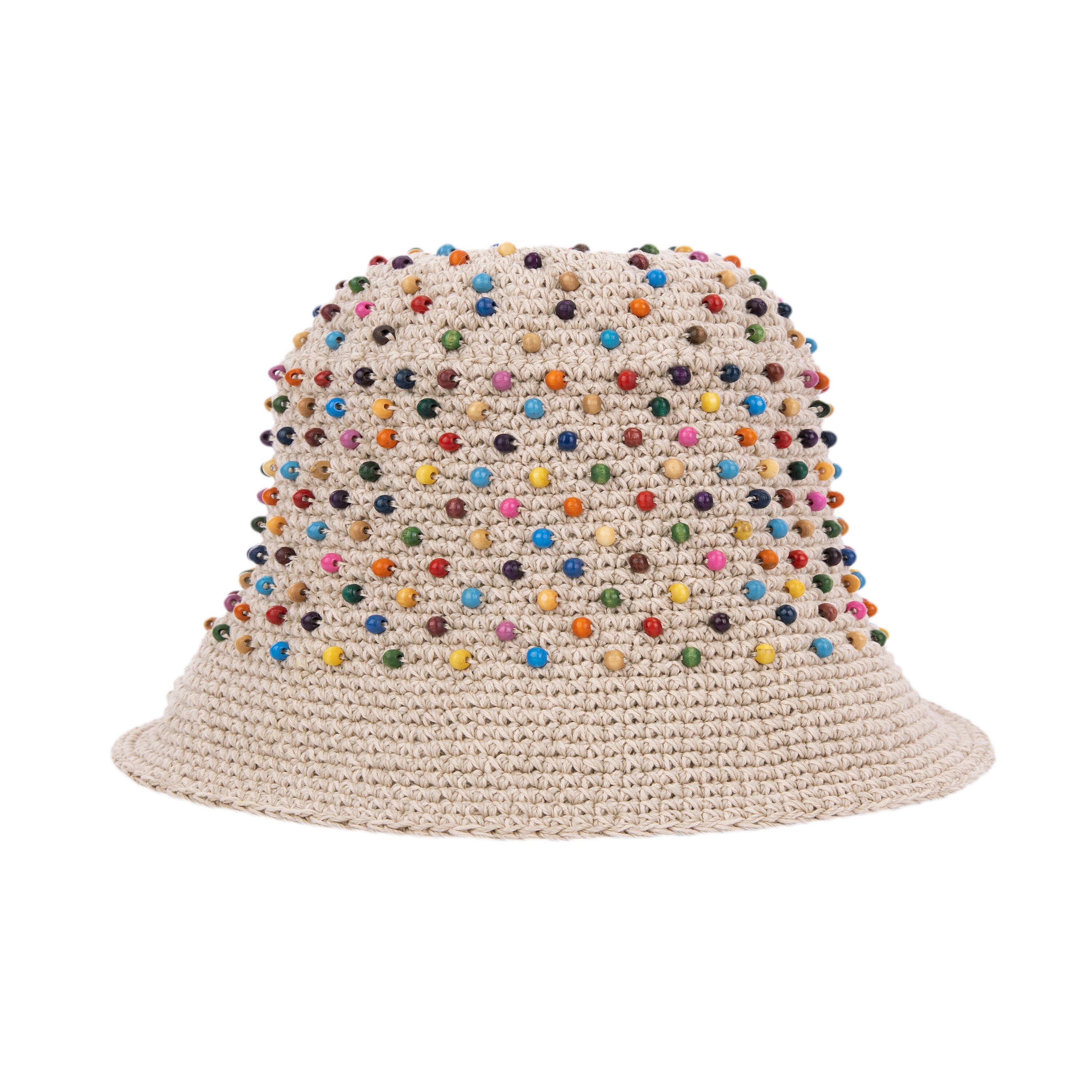 

Шляпа-ведро Лэни The Sak, цвет hand crochet - ecru multi beads