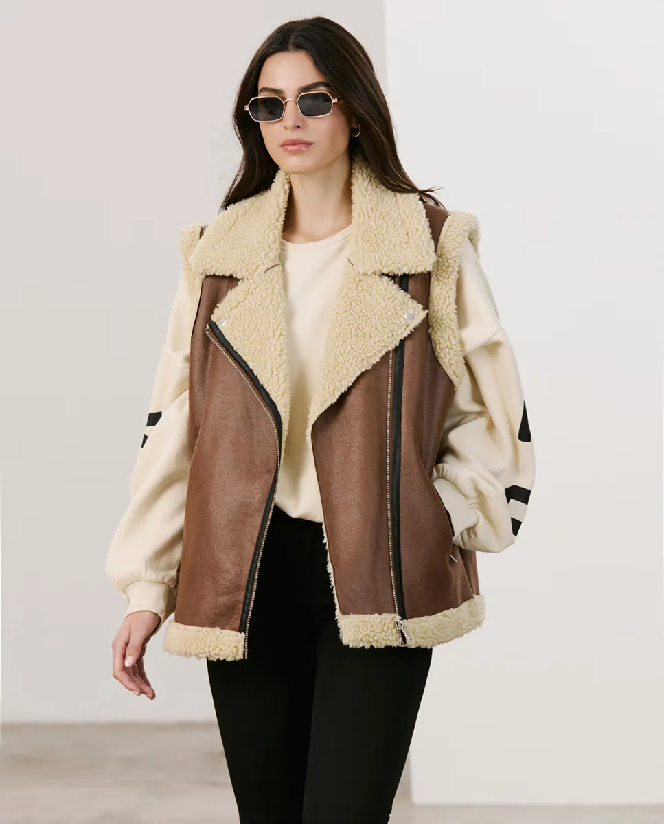 

Жилет женский двухсторонний теплый Vero Moda, коричневый