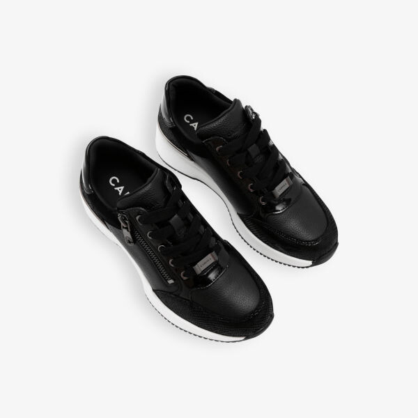 Низкие кожаные кроссовки Skyline на танкетке Carvela, черный — фото 2