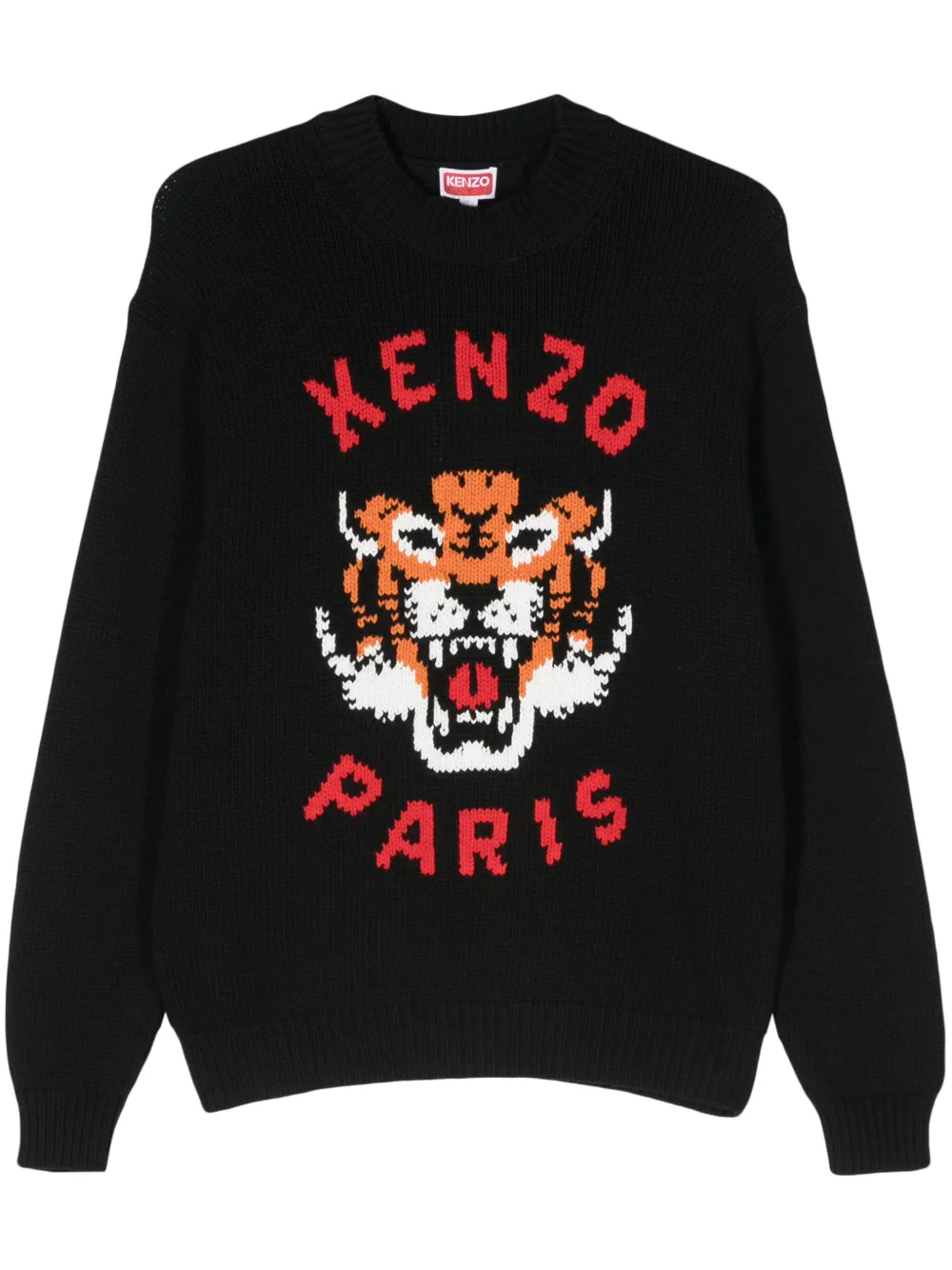 

Джемпер Lucky Tiger крупной вязки KENZO, черный