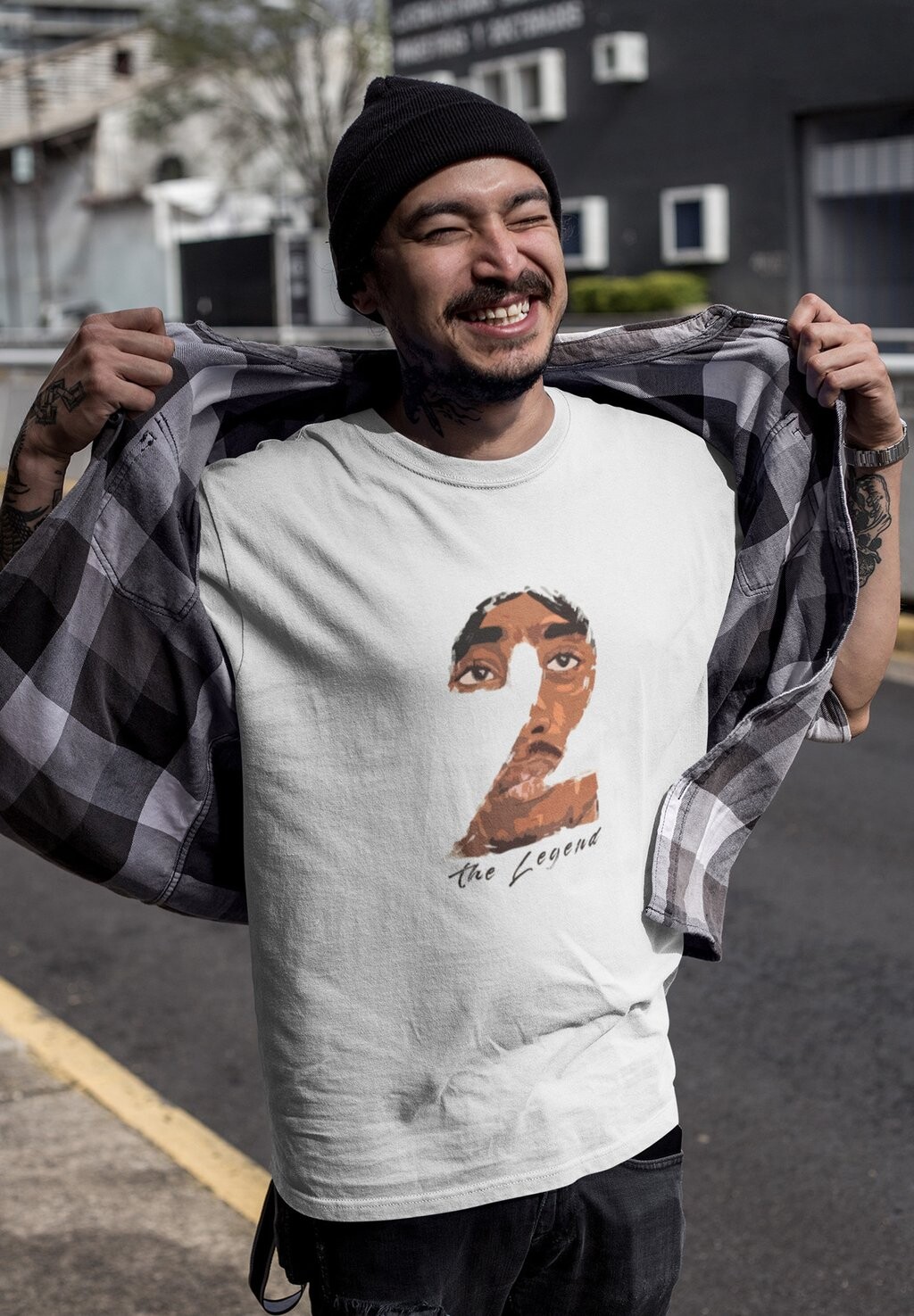 

Футболка с принтом PAC THE LEGEND ART Novux, цвет white