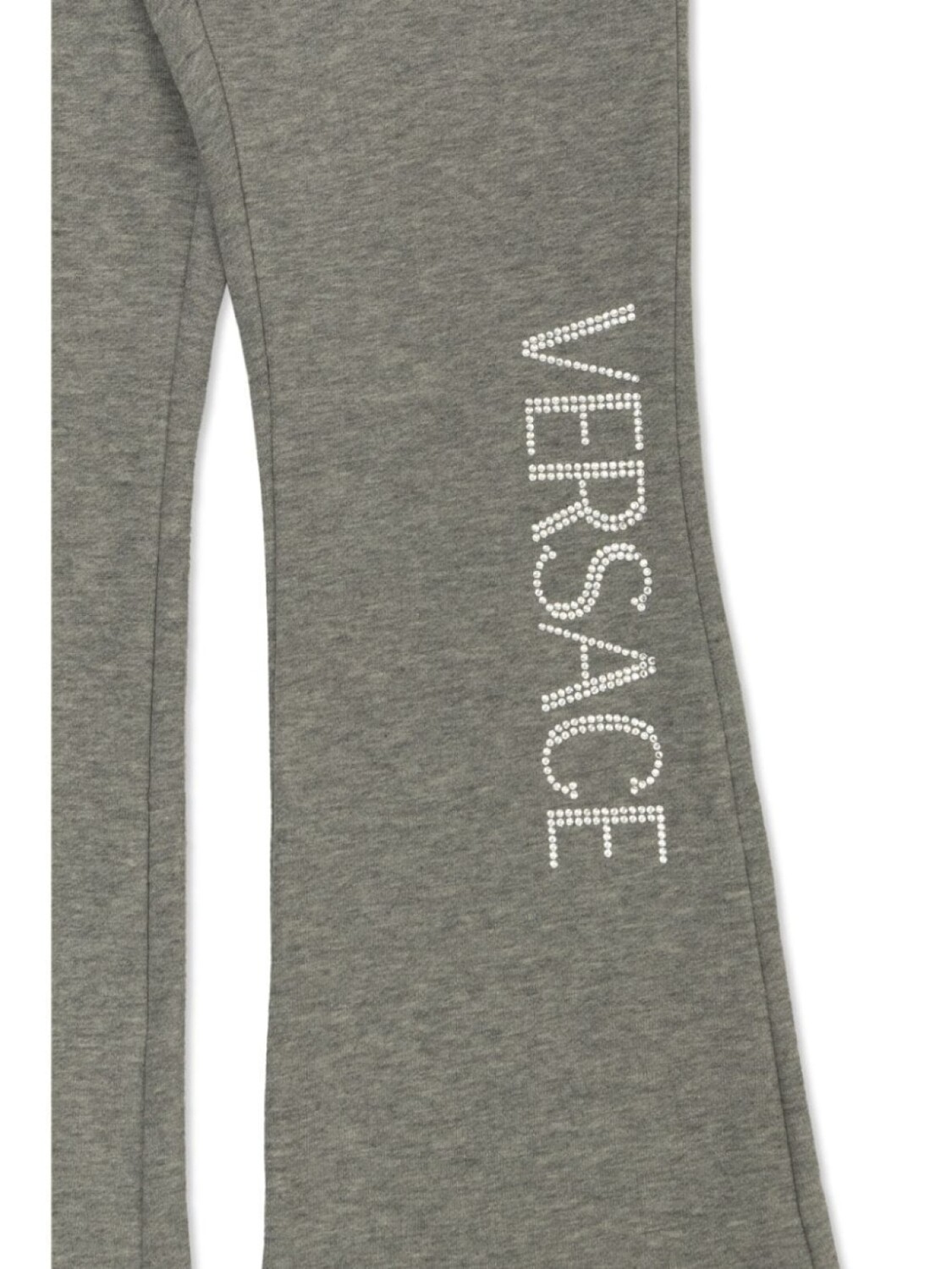 Versace Kids хлопковые спортивные брюки с логотипом, серый — фото 3