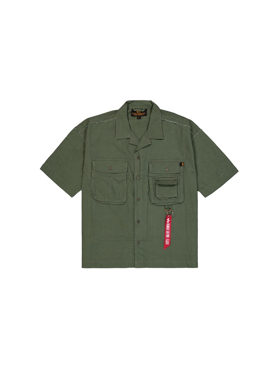 

Рубашка на пуговицах классического кроя ALPHA INDUSTRIES, оливковый
