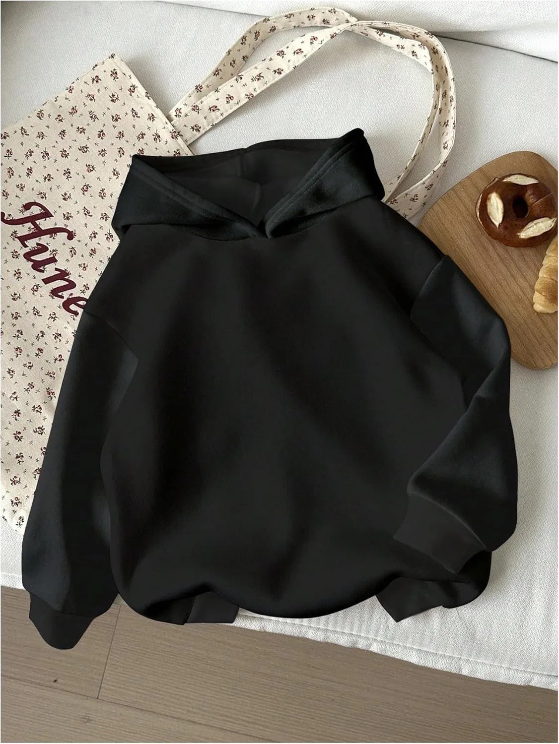 Детская толстовка с принтом, COZYEASE, цвет Black and Grey — фото 3