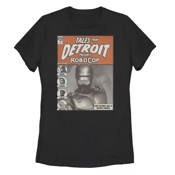 

Футболка с комиксом "Истории робокопа из Детройта" для подростков Licensed Character, черный