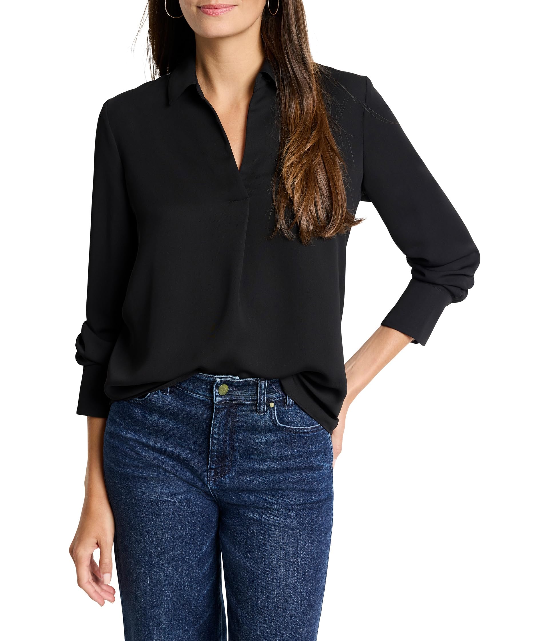 

Рубашка NIC+ZOE Easy Popover Shirt, цвет Black Onyx