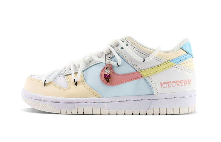 

Кроссовки Nike Dunk Skateboard Shoes Women's Low-Top Pink Blue/Yellow