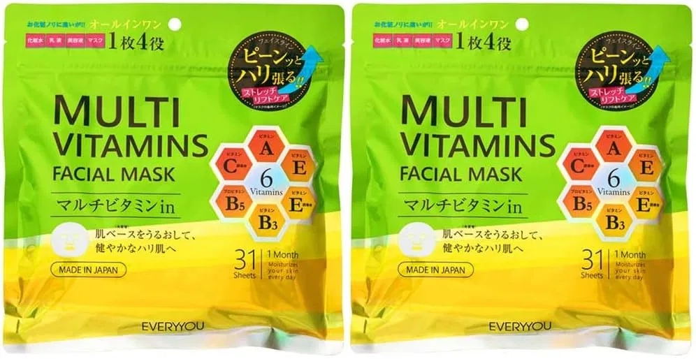 Набор Everyyou — Маска для лица Multi-Vitamin, 2 набора по 31 шт, 350 мл