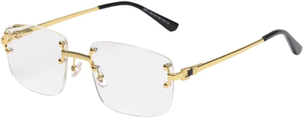 

Солнцезащитные очки LVTFCO без оправы, квадратной формы, для мужчин и женщин, защита от УФ-излучения UV400, небольшой градиент, без оправы, популярные металлические очки, 7