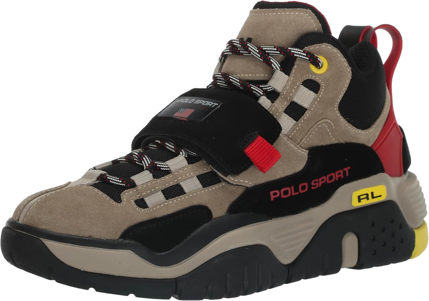 

Polo Ralph Lauren Mens Ps100 Multi-Print High-top Sneaker, Monument Tan, Бежевый, Polo Ralph Lauren Mens Ps100 Multi-Print High-top Sneaker, Monument Tan