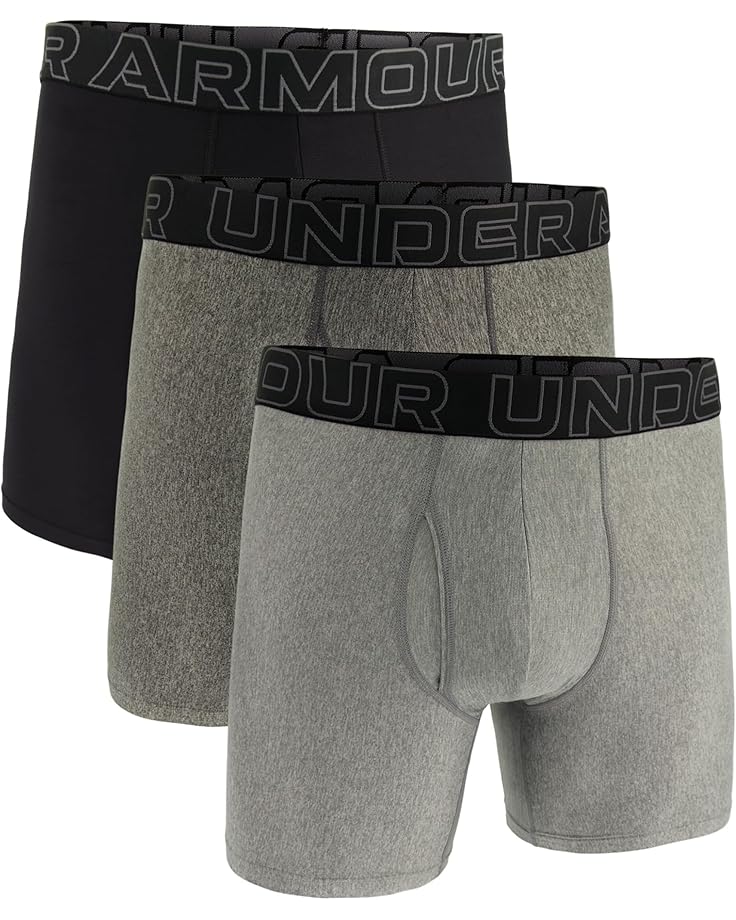 

Боксеры Under Armour 3-Pack Performance Tech Solid 6" Boxer Briefs, цвет Steel