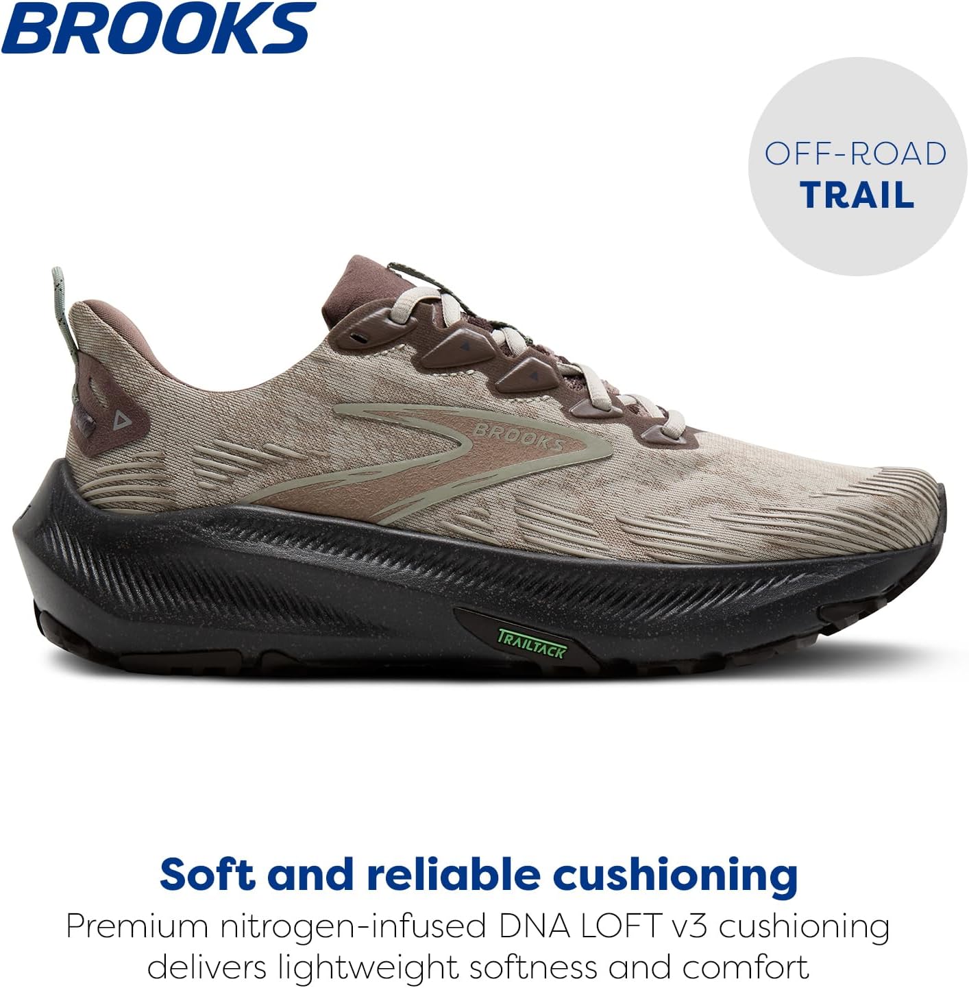 Мужские трейловые кроссовки Brooks Ghost Trail, коричневый/черный — фото 2