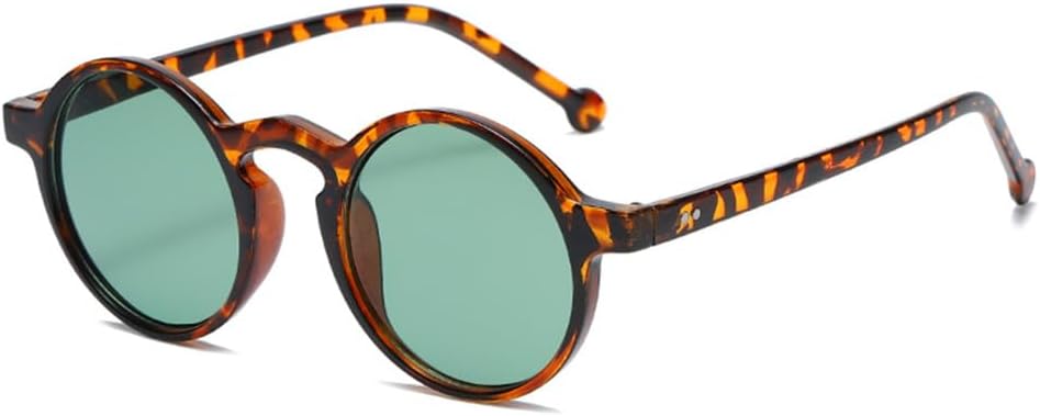 

Круглые солнцезащитные очки с заклепками, коричневые, UV400, для женщин и мужчин, легкие, удобные, для занятий спортом на открытом воздухе и путешествий UYPTK, Leopard