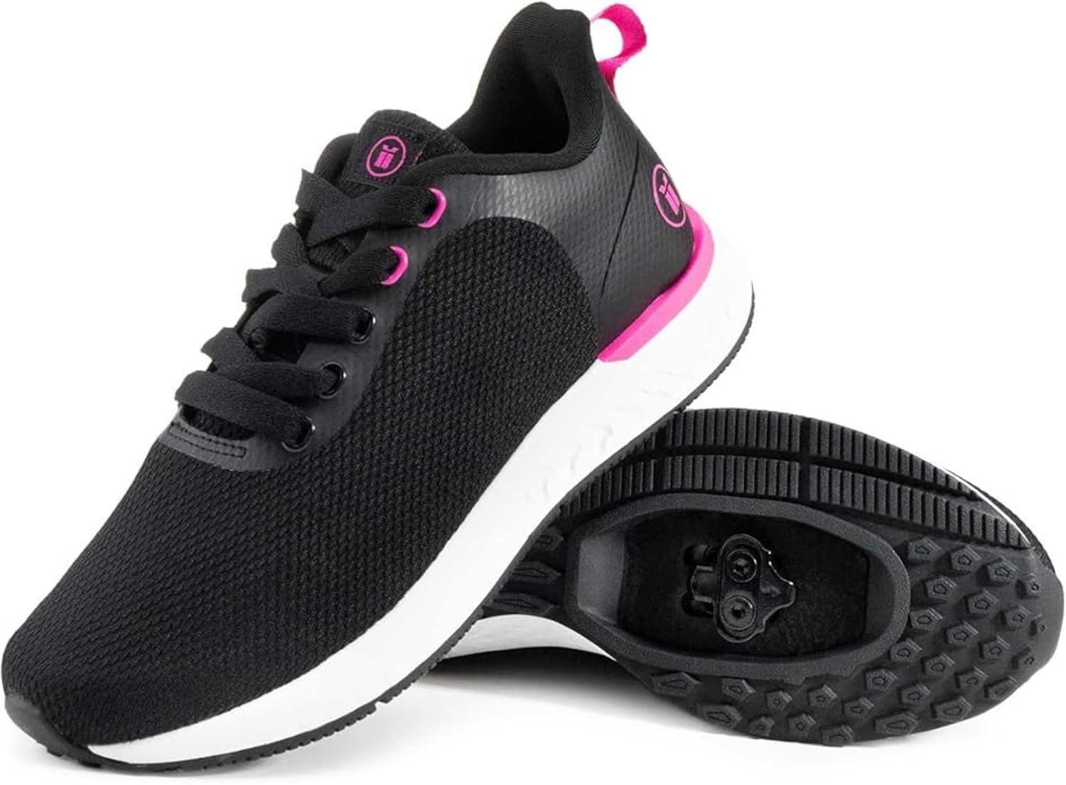 

Женские велосипедные туфли Tommaso с предустановленными шипами SPD- удобные для ходьбы вентилируемые велосипедные туфли SPD для женских занятий спиннингом и домашнего велосипеда- комфортные для стопы и носка, черный/розовый