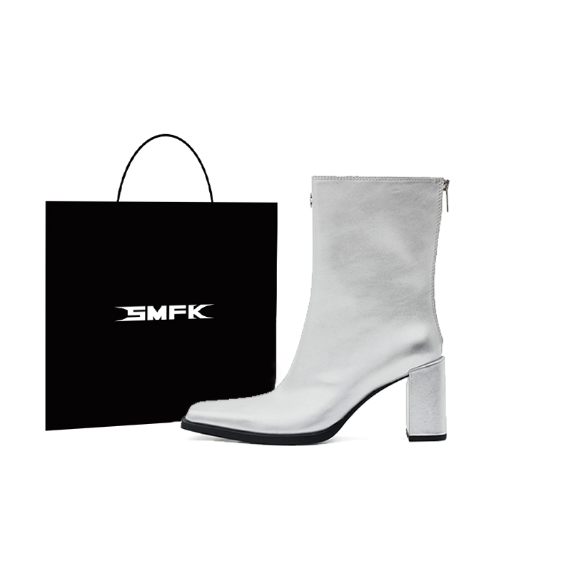 Ботильоны женские, 85 мм, звездное серебро SMFK, Starry Silver (Shopping Bag Included)