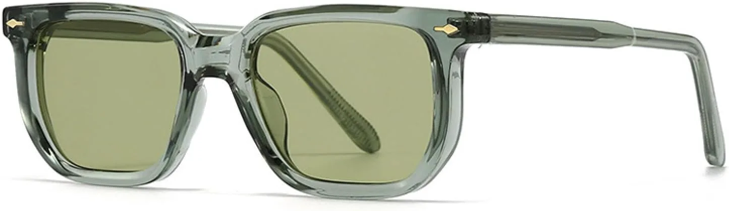 

Мужские солнцезащитные очки с градиентным затемнением, защита от УФ-излучения UV400, ретро-стиль, заклепки. Женские роскошные очки зеленого цвета VVTWSSW, Green Green