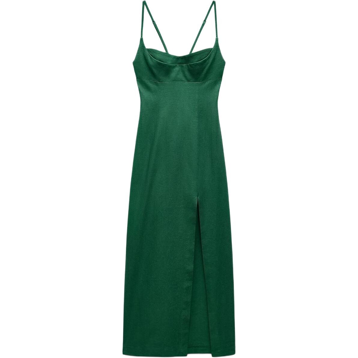 

Платье-комбинация женское зеленое Zara