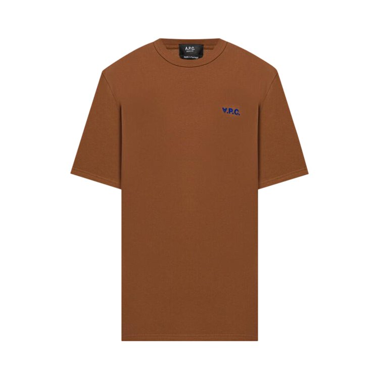 

Футболка A.P.C. Small Logo Boxy T-Shirt, цвет Hazelnut/Blue