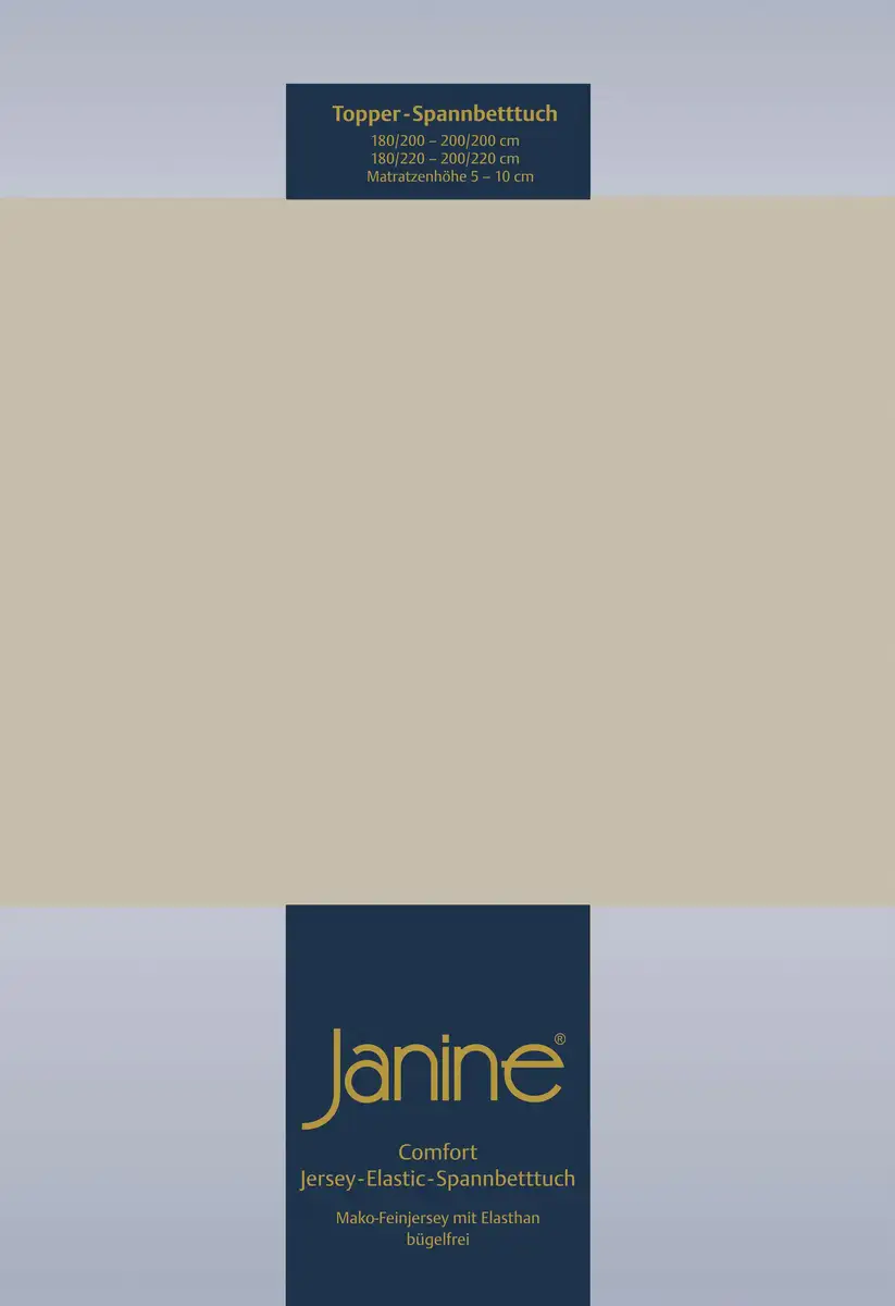 

Простыня Janine "TOPPER 5001/", с эластичным краем по низу 180-200х200-220 см, 1 шт., цвет naturell