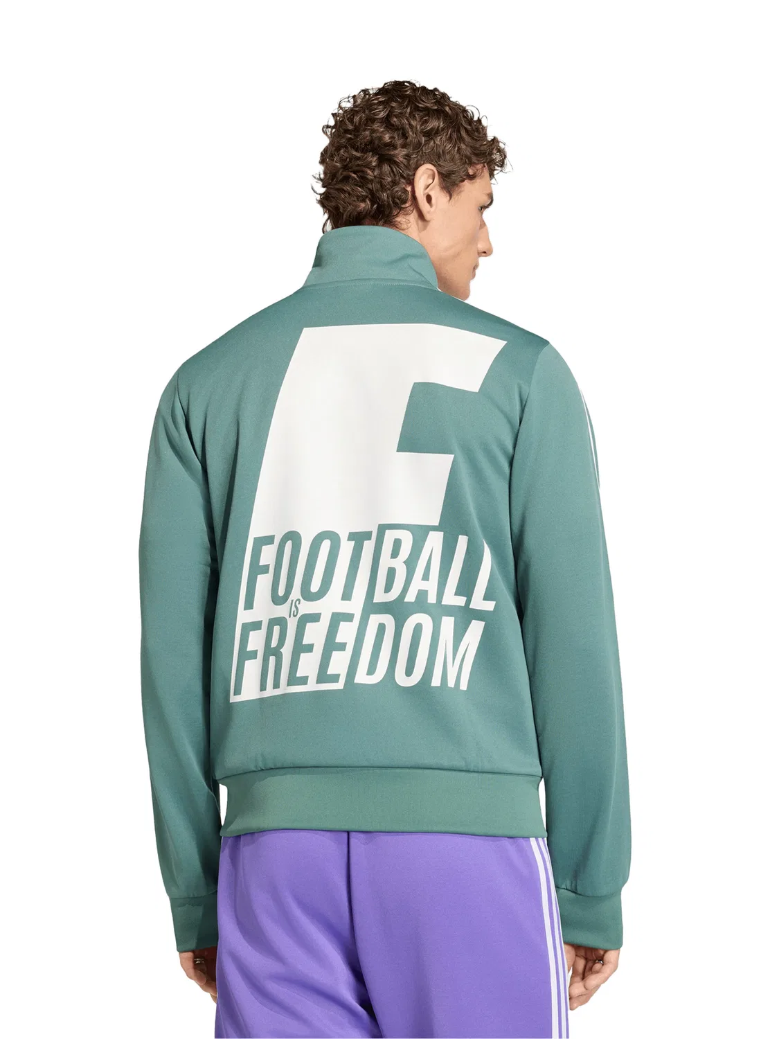 Толстовка на молнии Adidas Originals, зеленого цвета — фото 4