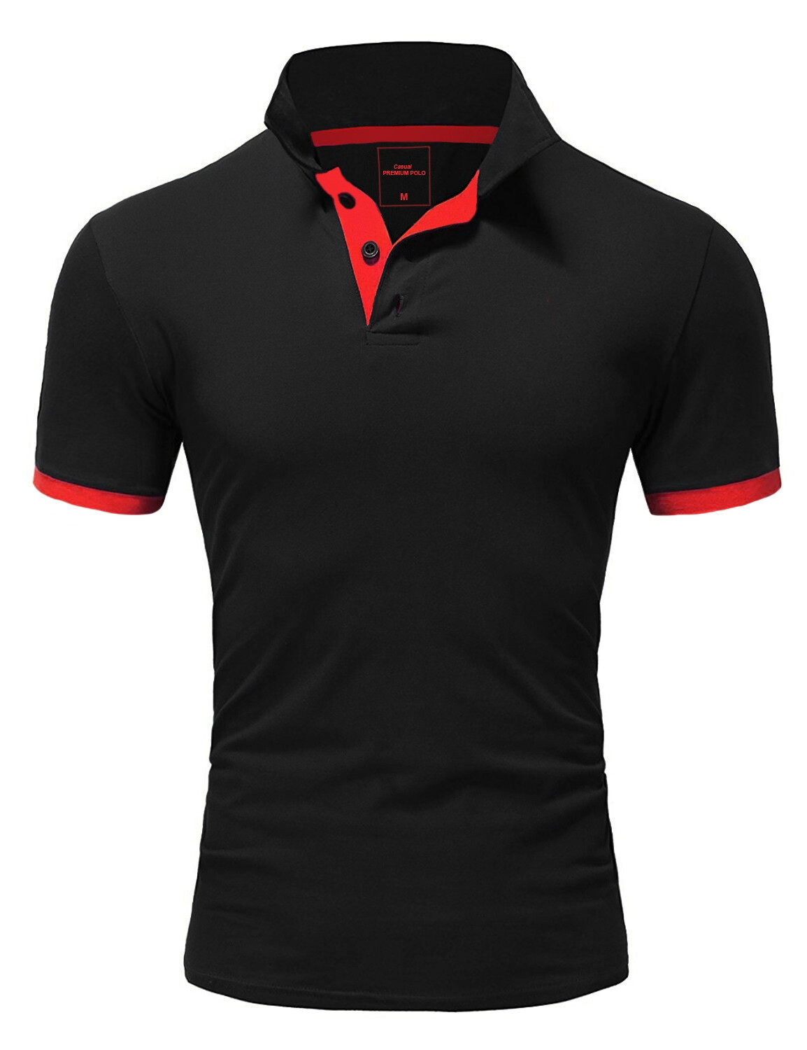 

Поло Amaci&Sons Basic Kontrast DETROIT, черный