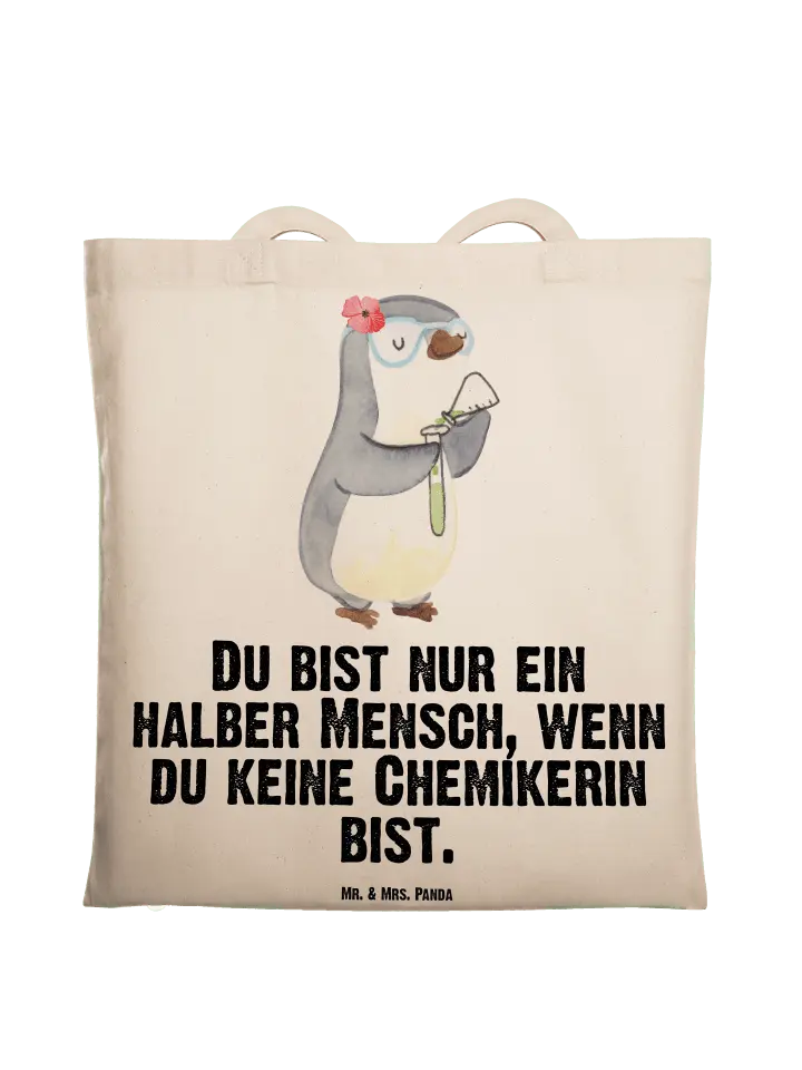 

Сумка для переноски Mr & Mrs Panda Chemikerin Herz, кремовый