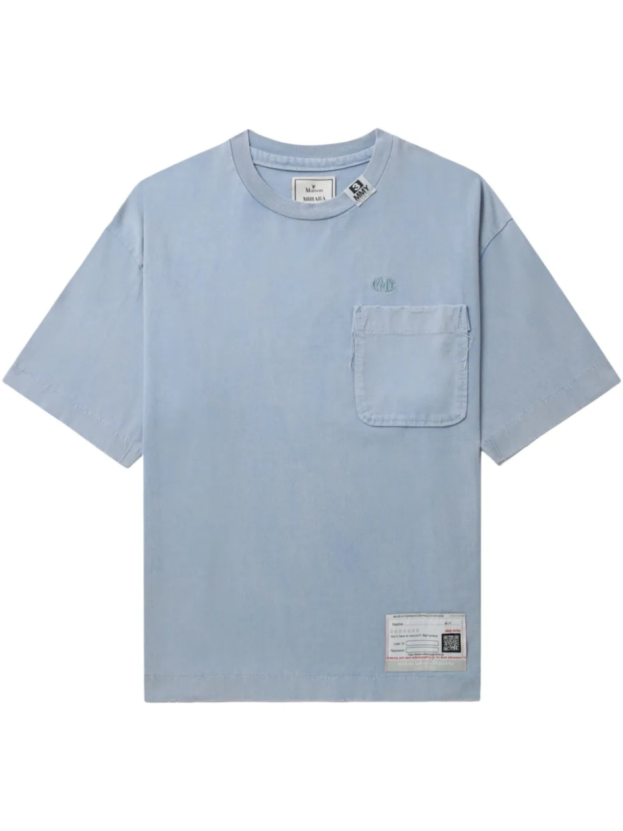 

Хлопковая футболка Maison MIHARA YASUHIRO, синий