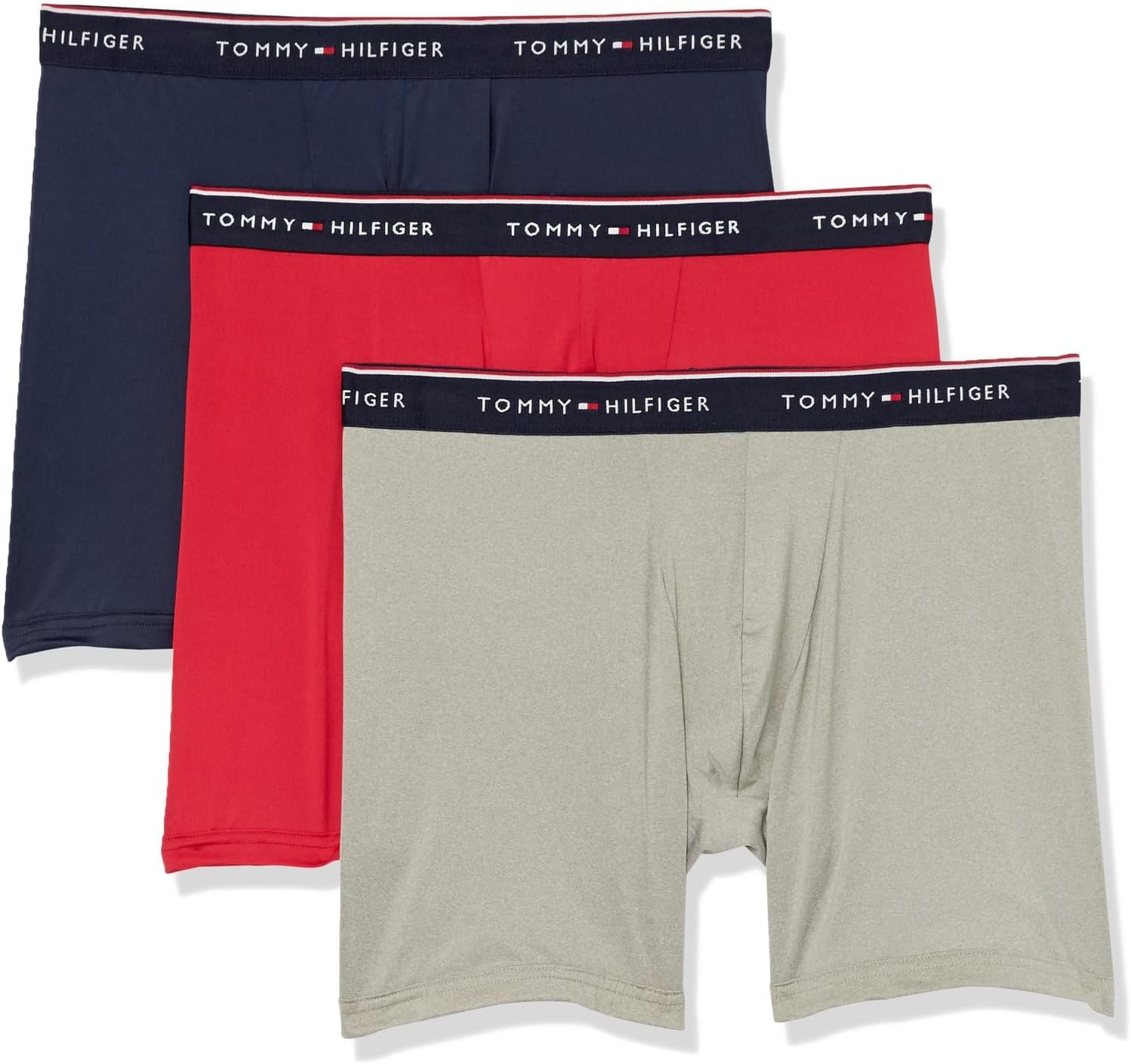 

Мужские трусы-боксеры Tommy Hilfiger Micro Classics, 3 пары, Mahogany, Navy, Grey Heather