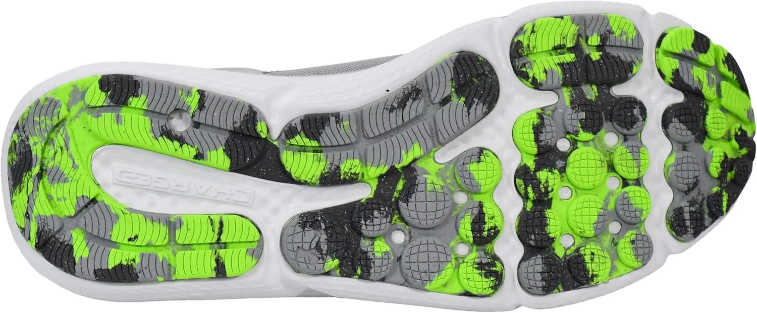 Мужские беговые кроссовки Under Armour Charged Assert 10, Mod Gray Mod Gray Hyper Green — фото 4