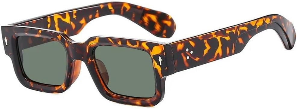 

Солнцезащитные очки в маленькой оправе 2027 года для женщин, винтажные очки для вождения, мужские/женские очки для вождения на открытом воздухе MTZJH, Leopard Dark Green