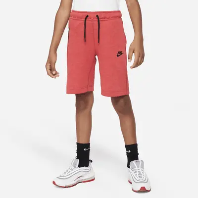 

Шорты Nike Tech Fleece, цвет Light University Red Heather/Black/Black