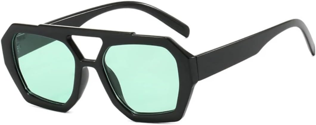 

Солнцезащитные очки с защитой UV400 | Толстая оправа с двойной перемычкой | Для женщин и мужчин | Для занятий спортом на открытом воздухе и вождения DSVIGF, Black Green