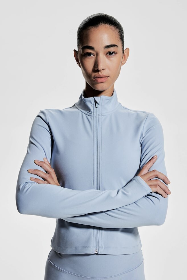 

Спортивная куртка из софтмува на молнии H&M, голубой