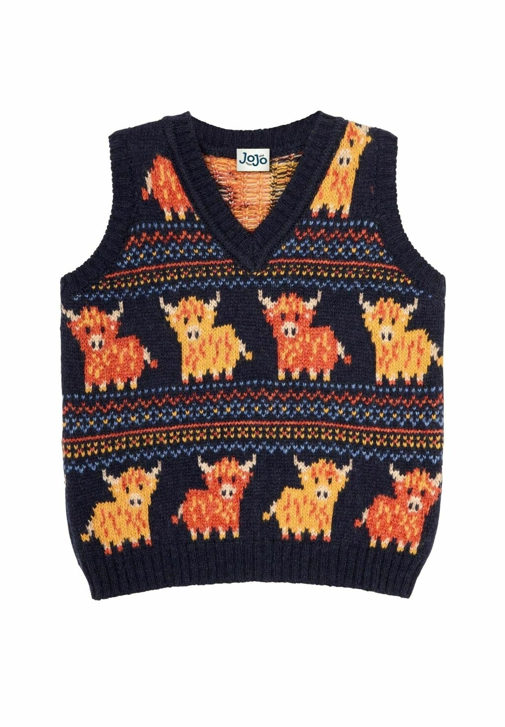 

Топ HIGHLAND COW FAIR ISLE TANK, REGULAR FIT JoJo Maman Bébé, синий