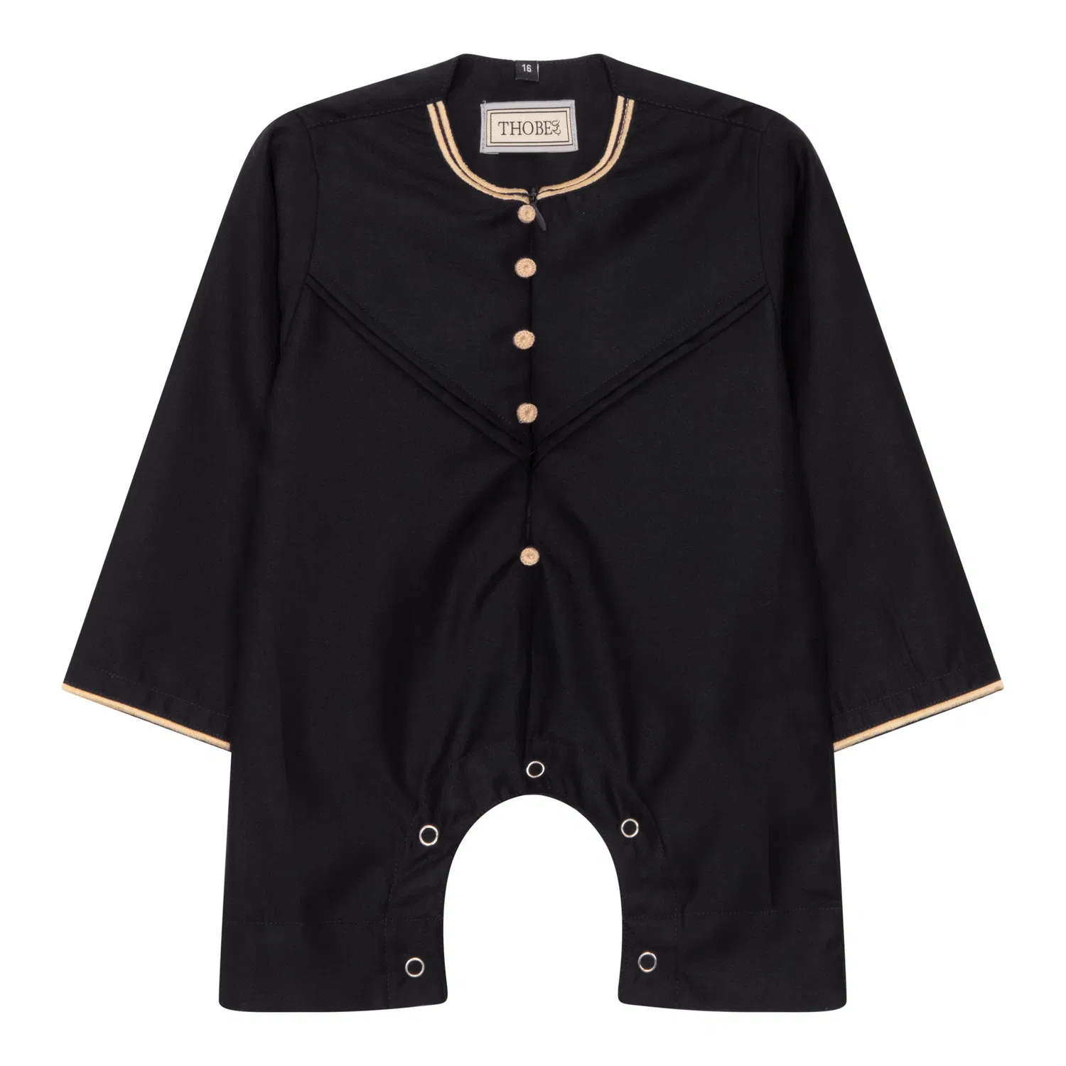 Arabic Thobes Комбинезон для маленьких мальчиков Omani Eid Black Thobe Saudi Emirati Jubba Robe Romper