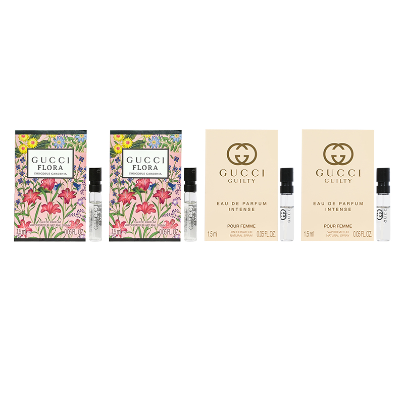 

Набор пробников ароматов Dreamy Gardenia Collection+Sinful Love Collection Eau De Parfum Eau De Toilette 1,5 мл*4 GUCCI