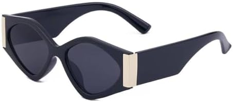 

Винтажные солнцезащитные очки «кошачий глаз» для женщин, ретро-солнцезащитные очки «кошачий глаз» для женщин, модные многоугольные очки, трендовые очки MTZJH, C1 Gold Gray