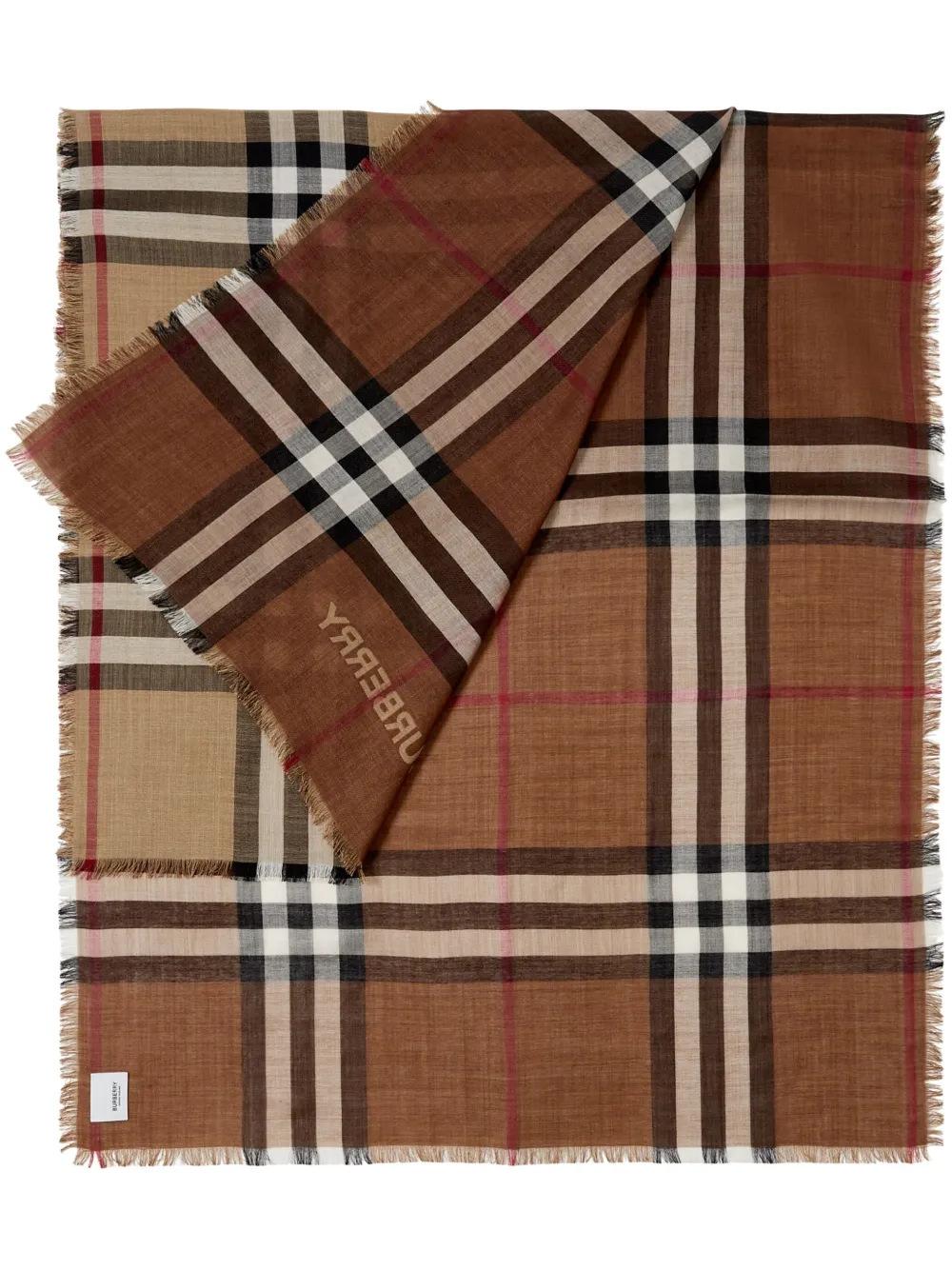 

Шарф в клетку BURBERRY, нейтральный