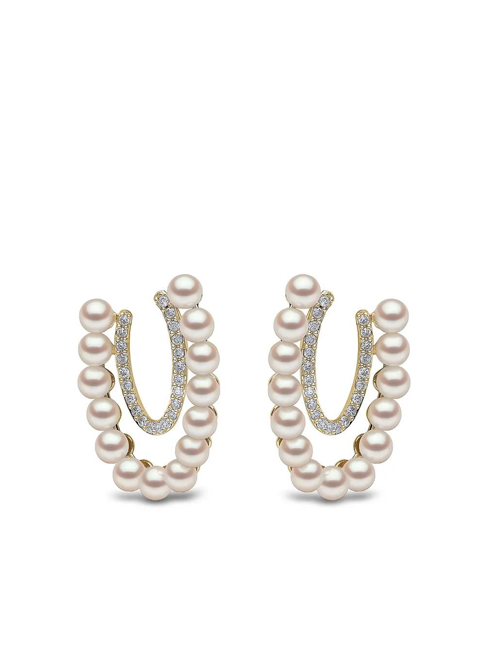 

Серьги Sleek из желтого золота с жемчугом и бриллиантами Yoko London, золотой